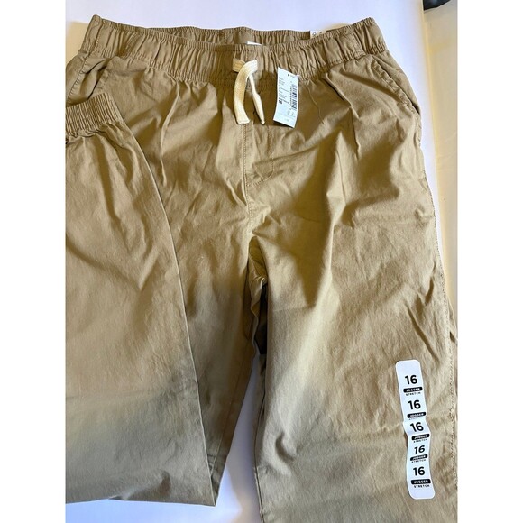 Boys Khaki Tan Jogger Stretch Dress Pants Size 16, School uniform, New (A) - Picture 1 of 2